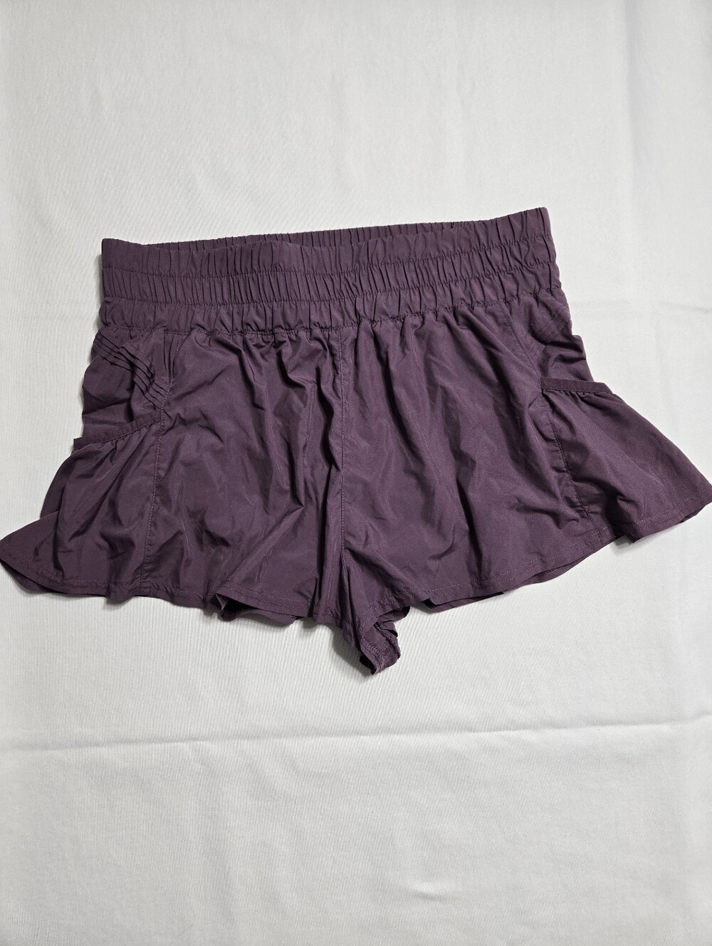 Free People Movement Women's Purple Get Your Flirt On Shorts Lined High Rise L